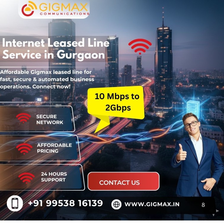 Reliable Leased Line Service in Gurgaon – High-Speed Internet by Gigmax